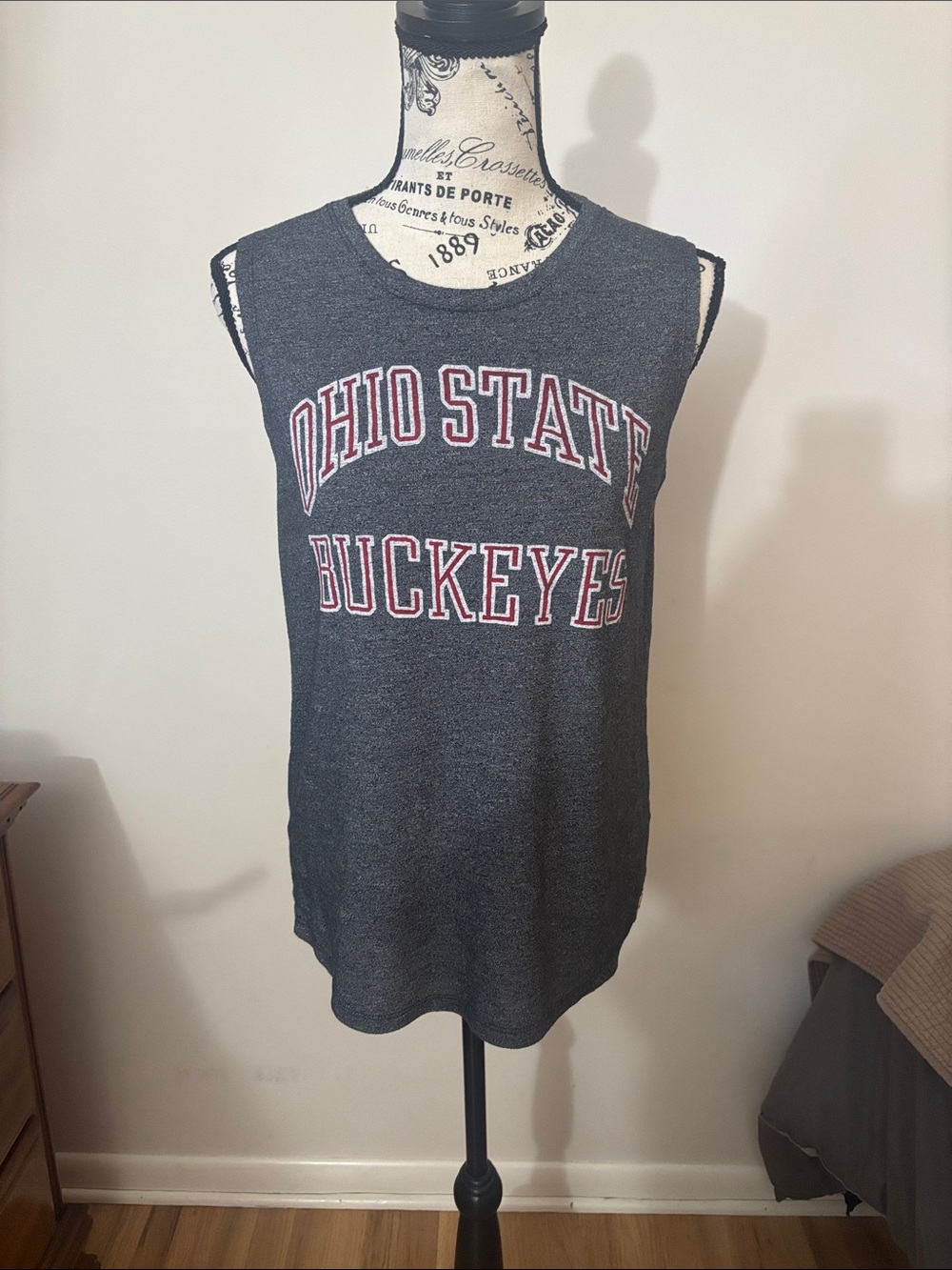 HOMAGE Ohio State Buckeyes Heather Gray Tank Top